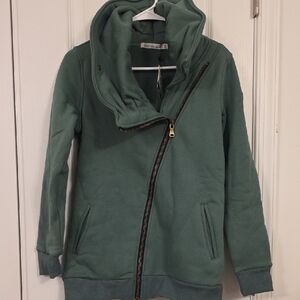 Michelle Mae Forest Green Zip-Up Jacket
